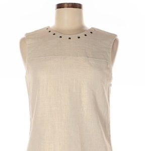 Cynthia Rowley Cream linen shift dress sz10